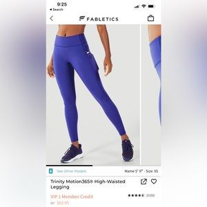 Fabletics Royal Blue Full Length Leggings